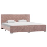 Cumpara ieftin Cadru de pat, roz, 180 x 200 cm, catifea