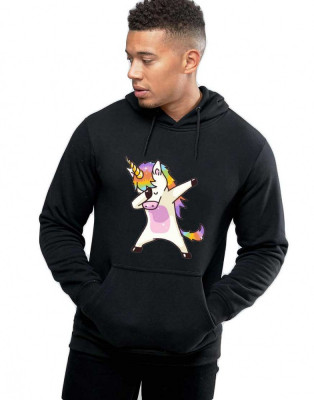 Hanorac Barbati Negru - Cool Unicorn - 2XL foto