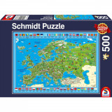 Puzzle 500 piese - Discover Europe | Schmidt