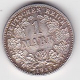 Germania 1 mark marca Wilhelm II DEUTSCHES REICH 1914, Europa, Argint