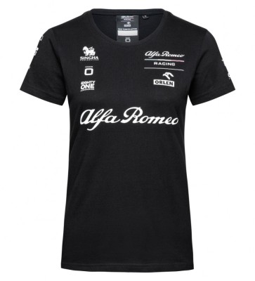 Alfa Romeo Racing tricou de dama official AR black F1 Team 2023 - L foto