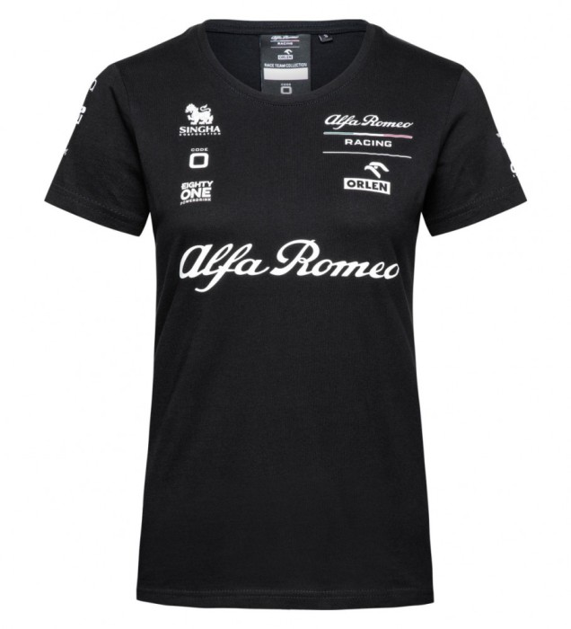 Alfa Romeo Racing tricou de dama official AR black F1 Team 2023 - L