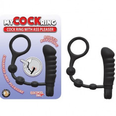 My Cock Ring &amp;amp;#8211; Inel Vibrator cu Bilute Anale Rizate foto
