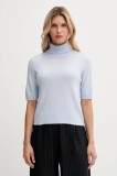 United Colors of Benetton pulover de l&acirc;nă pentru copii light, cu guler, 102HD203X