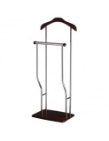 Portmantou dublu, tip valet, SL Greg, depozitare haine, cromat, lemn, 107 cm, wenge