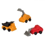Set Radiere Vehicule de șantier, Model 3D, Multicolor, 3 Bucăți, Oem