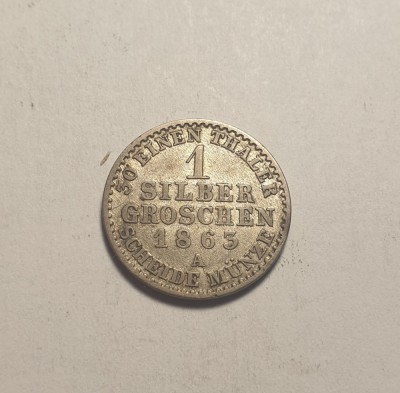 1 Silber Groschen 1863 A foto