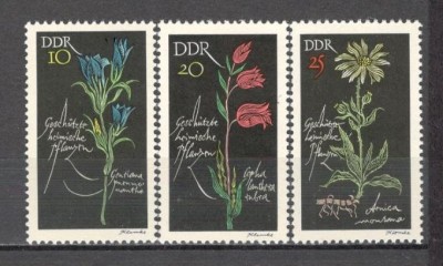 D.D.R.1966 Flori de plante protejate SD.204 foto