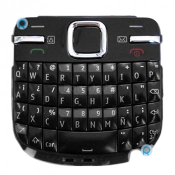 Tastatura Nokia C3 QWERTY, tastatura neagra piesa de schimb 1120 foto