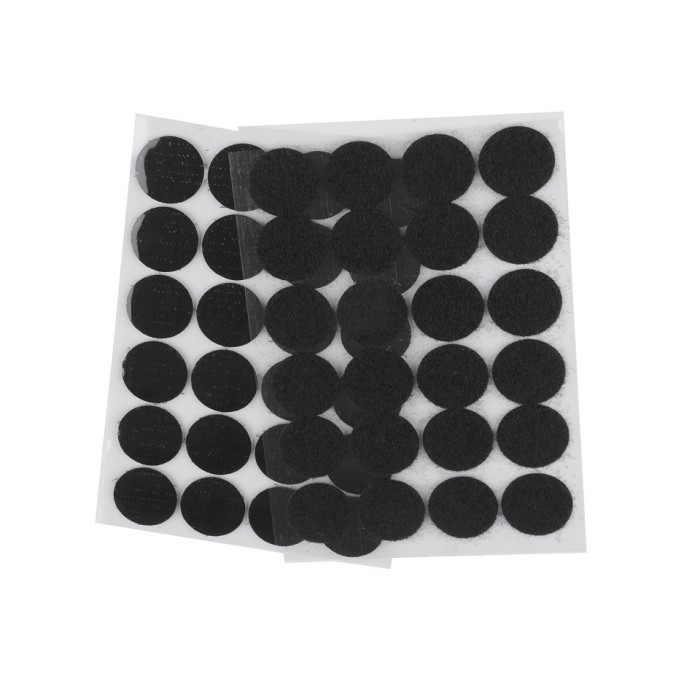 Set complet 24 buline arici autoadezive Crisalida, puf si scai, 25 mm, Negru