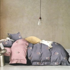 Lenjerie de pat Feel 0423, 2 persoane, bumbac, multicolor, 4 piese foto