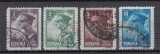 ROMANIA 1930 LP 87 CAROL II POSTA AERIANA UZUALE SERIE STAMPILATA
