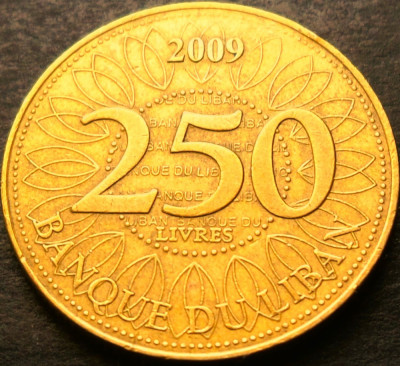 Moneda exotica 250 LIVRE(S) - LIBAN, anul 2009 * cod 3957 foto
