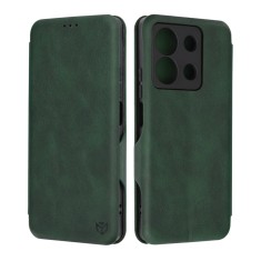 Husa tip carte pentru xiaomi redmi note 13 techsuit, inchidere magnetica, green foto