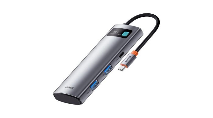 Adaptor hub Baseus 7 &icirc;n 1 USB-C - 2x USB 3.0 + HDMI + USB-C PD + USB-C + USB-C + SD + TF