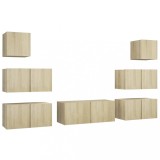 Cumpara ieftin Set dulapuri TV, 7 piese, stejar sonoma, lemn prelucrat
