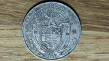 Panama - argint 0.900 raritate - 1/4 / cvarto balboa 1962 - varietate cu an unic, America Centrala si de Sud