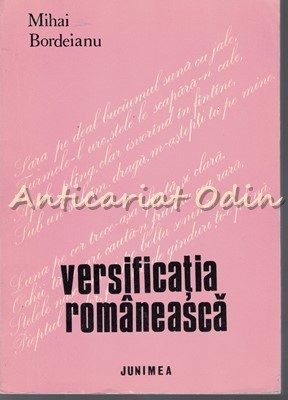 Versificatia Romaneasca - M. Bordeianu - Autograful Autorului -Tiraj: 1800 Exp. foto