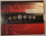 Set Monede Australia 2014, 6 monede, 1 Dollar colorat