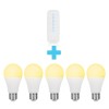 Set 5 becuri smart cu telecomanda, E27, 7W, 555lm, Smartwares