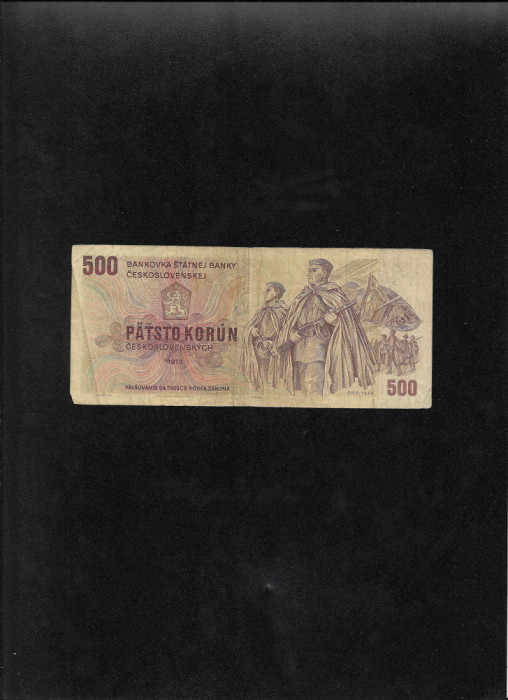 Rar! Cehoslovacia 500 korun coroane 1973 seria733137