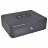 VidaXL Cutie de Bani cu blocare Negru 30 x 24 x 9 cm Oțel 42011322