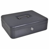 vidaXL Cutie de securitate Gri &icirc;nchis Oțel Medie