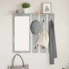 VidaXL Răcător de paltoane montat pe perete Gri beton 84 x 10 x 80 cm 874494
