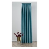 Draperie Mendola Fabrics, model Tempera, Axioma, catifea, turcoaz, semiopac, H 280 cm