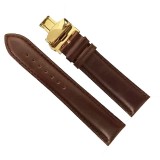 Cumpara ieftin Curea ceas din piele maro Deployant auriu 14mm, 16mm, 18mm, 20mm, 22mm, 24mm