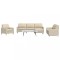 vidaXL Set de canapele cu taburet, 4 piese, crem, textil 3278297