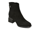 Ghete EPICA negre, RA2863, din piele intoarsa