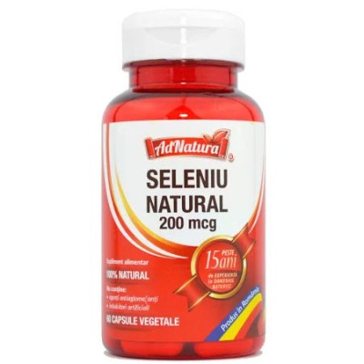 Seleniu Natural 60 capsule Adserv foto
