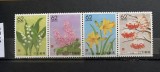 PC32 - Japonia 1991 Flora/ Plante Hokkaido, serie MNH, 4v, Nestampilat