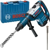 Bosch GBH 8-45 DV + Max-9 Break Through - Rotopercutor SDS-Max 1500 W 12.5 J valiza plastic + Burghiu SDS-Max strapungere 55x450x600 mm