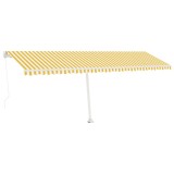 Cumpara ieftin Copertina autonoma retractabila manual, galben/alb, 600x300 cm