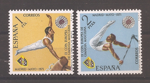 Spania 1971 - Campionatele Europene de gimnastică, Madrid, MNH