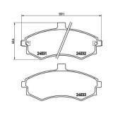 Placute frana Hyundai Elantra 3 (Xd) 03.00-08.06, Matrix (Fc) 06.01-08.10, Fata, BREMBO