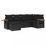 Cumpara ieftin Patio Sofa Set 6-Locuri Black