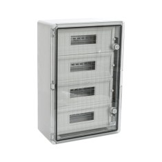 Cutie modulara, gri, usa transparenta, IP65, 3 x 15 module, 350x500x190 mm PP3116 SafetyGuard Surveillance foto