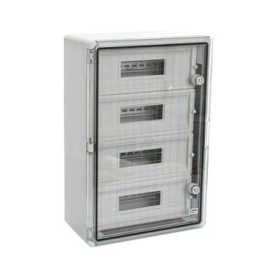 Cutie modulara, gri, usa transparenta, IP65, 3 x 15 module, 350x500x190 mm PP3116 SafetyGuard Surveillance foto