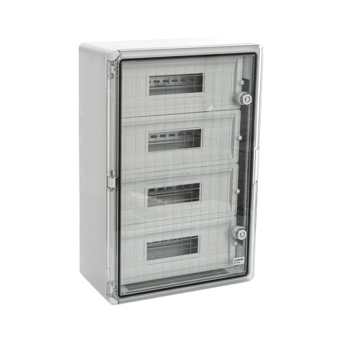 Cutie modulara, din ABS gri, usa transparenta, IP65, 2 x 12 module, 300x400x170 mm PP3114 SafetyGuard Surveillance