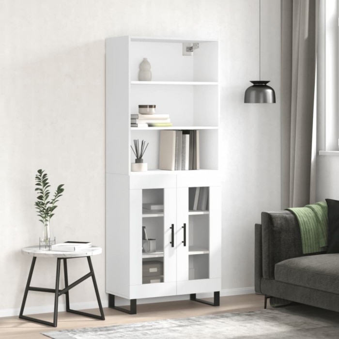 vidaXL Dulap &icirc;nalt, alb, 69,5x34x180 cm, lemn compozit 3189341