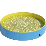 PawHut Piscină pliabilă pentru c&acirc;ini mari și foarte mari, cu fund antiderapant, pentru rațe, interior și exterior, 160 x 30 cm | Aosom Romania