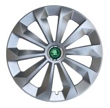 Cumpara ieftin Set 4 capace roti pentru Skoda Nou Verde, model Fame Gray, R15, Autohelix MSA