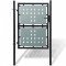 vidaXL Poartă de gard cu o ușă, negru, 100x200 cm