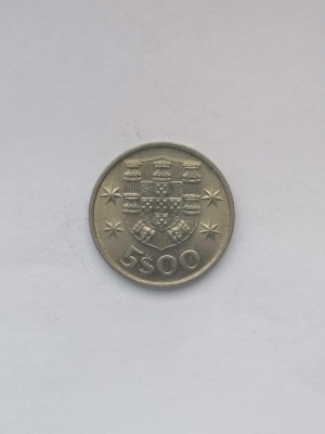 5 ESCUDOS 1980 * portugalia foto