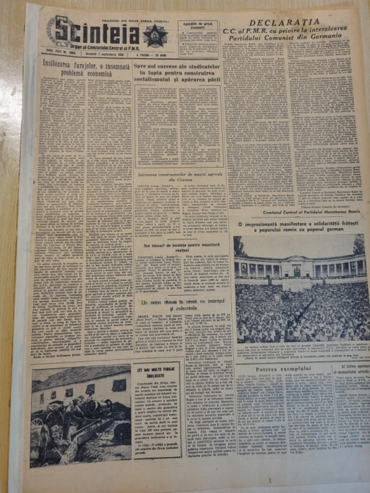 scanteia 1 septembrie 1956-interzicerea partidului comunist in germania