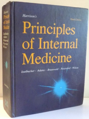 HARRISON`S PRINCIPLES OF INTERNAL MEDICINE by ISSELBACHER, ADAMS, BRAUNWALD, PETERSDORF, WILSON, NINTH EDITION , 1980 foto