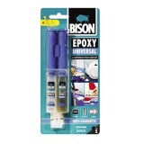 Adeziv Epoxidic Bicomponent Universal Bison 24ml, Rezistenta 220 kg/cm&sup2;, Temp. -40&deg;C-+120&deg;C, Gri/Metalic